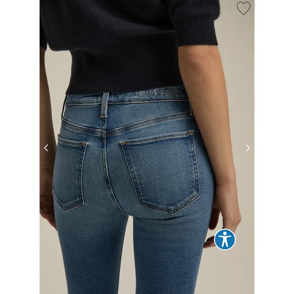 FAVORITE DAUGHTER The Erin High Rise Slim Straight classic denim jeans 32 - Picture 4 of 12